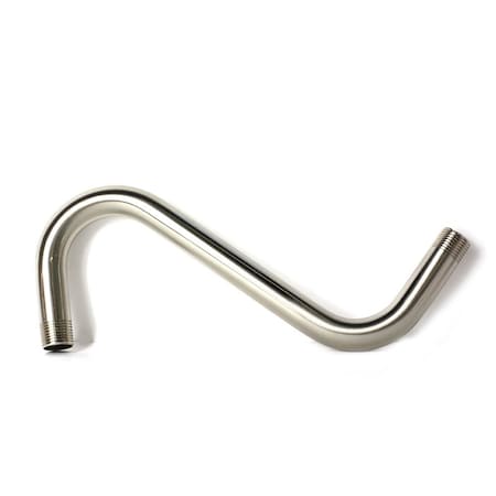 Thrifco Plumbing 8 Inch S Shower Arm Satin Nickel 4405782